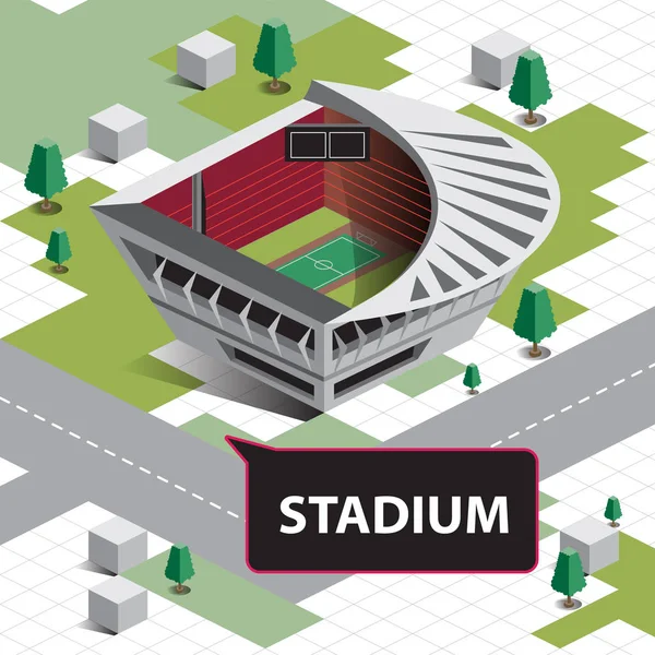 Mapa estadio isométrico — Archivo Imágenes Vectoriales