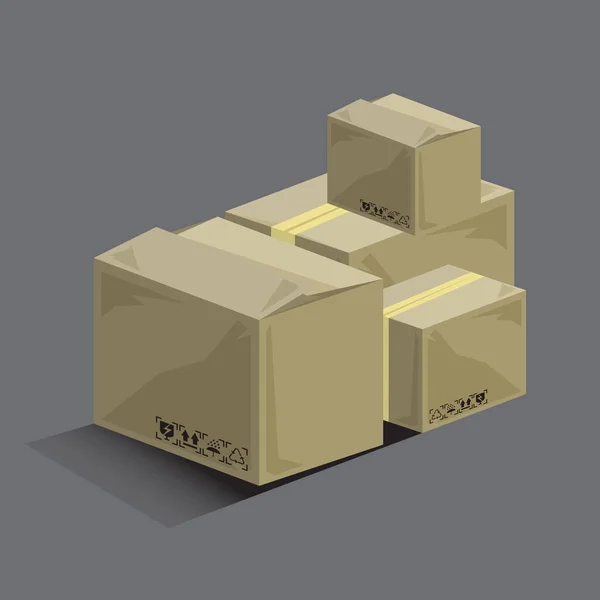 Einkaufsobjekt Box — Stockvektor