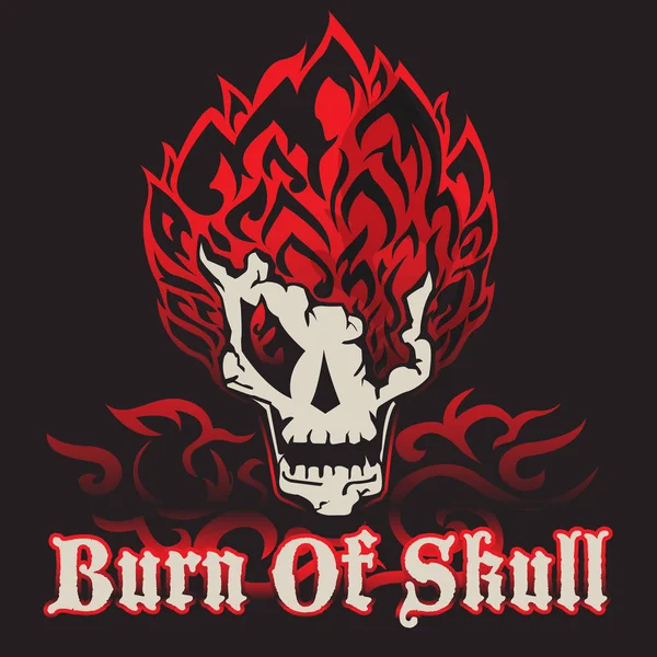 Burn of skull — Stock Vector