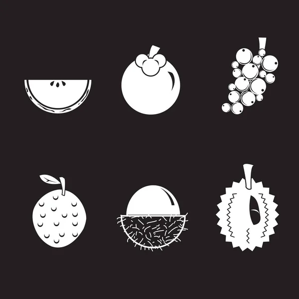 Icône fruits ensemble — Image vectorielle