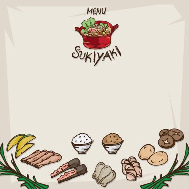 grafik tasarım nesneleri çizim sukiyaki menü