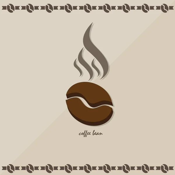 Icono café frijol caliente — Vector de stock