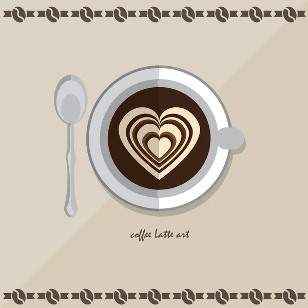Icon coffee latte — Stock Vector