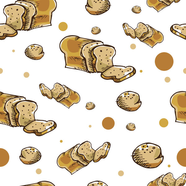 Хлеб рисунок объектов графического дизайна
