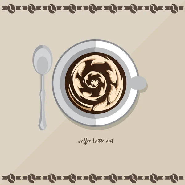 Pictogram koffie latte — Stockvector