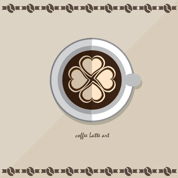 Ícone café latte — Vetor de Stock