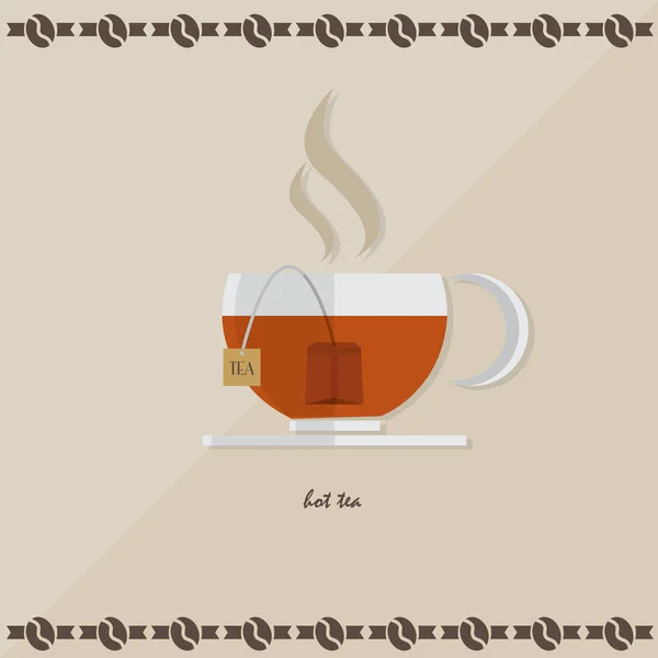 Icon hot tea — Stock Vector