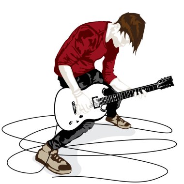 Man oyun gitar grafik tasarım nesneleri