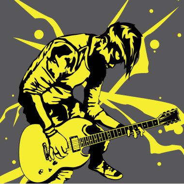 Man oyun gitar grafik tasarım nesneleri