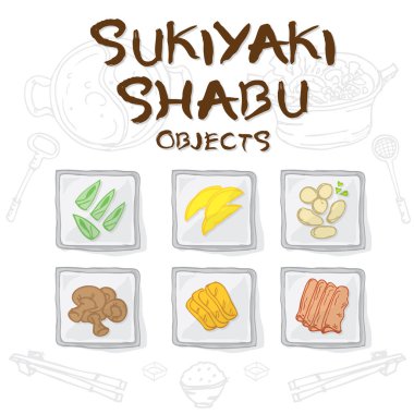 Sukiyaki shabu nesneleri