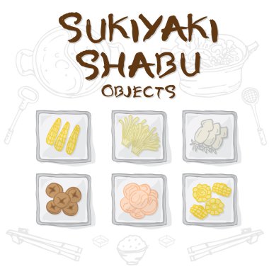 Sukiyaki shabu nesneleri