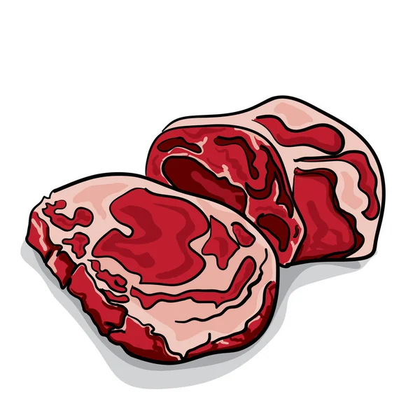 Dibujo de carne — Vector de stock