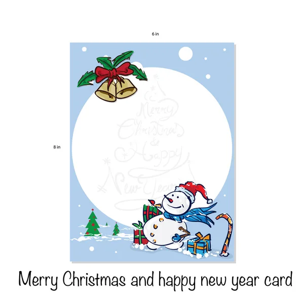 Merry christmas new year objects card — Stock Vector