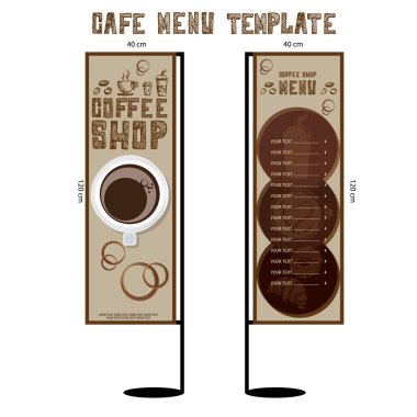 Menü Cafe şablon afiş bayrak