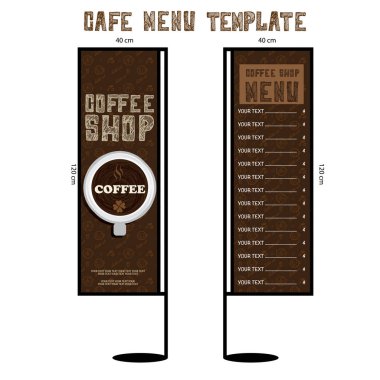 Menü Cafe şablon afiş bayrak