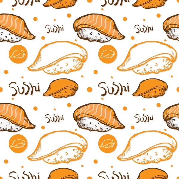 Patroon sushi behang — Stockvector