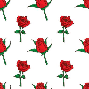 Sevgililer günü desen çiçek gül