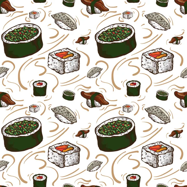 Patroon sushi behang — Stockvector