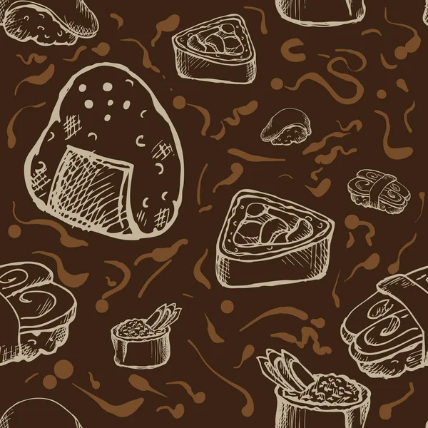 Motif sushi papier peint — Image vectorielle