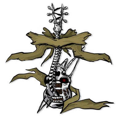 Kafatası grafik çizim grafik 