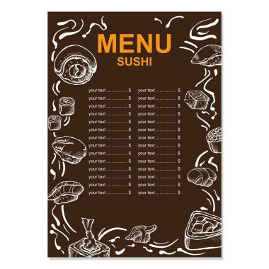 Menü Japon yemekleri