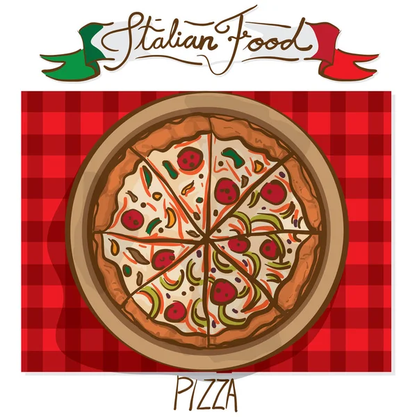 Итальянская пицца — стоковый вектор