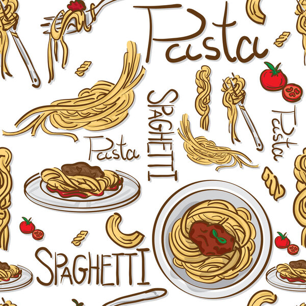 pattern italian foods pasta spaghetti
