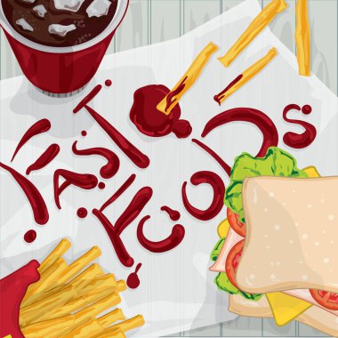 gıdalar nesneleri patates kızartması içecek kola sandviç lokanta