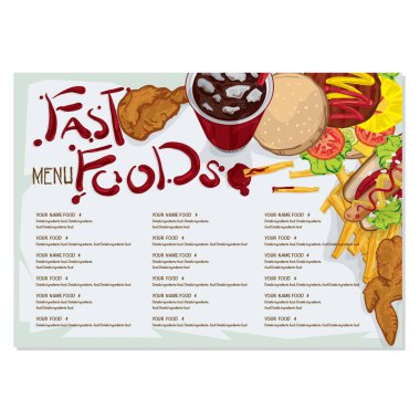 menü fast food