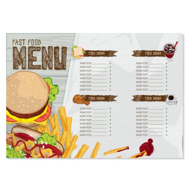 menü fast food