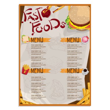 Menü lokanta şablonu