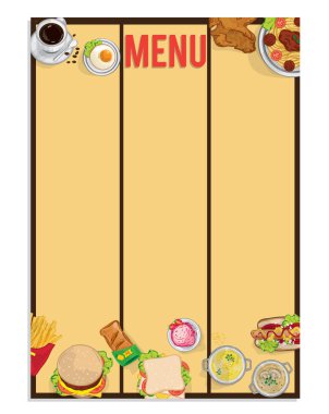 Menü lokanta şablonu