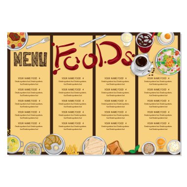 Menü lokanta şablonu