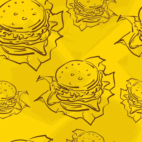 Vzorku rychlé občerstvení hamburger — Stockový vektor