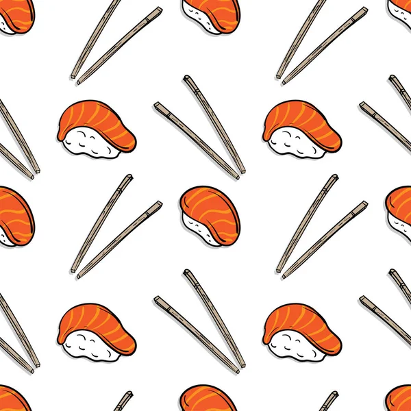 Padrão sushi fundo gráfico — Vetor de Stock