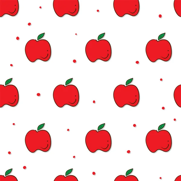 Muster Obst Apfel Hintergrund Grafik — Stockvektor