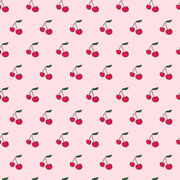 pattern fruit cherries graphic background