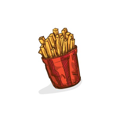 Patates kızartması çizim nesnesi 