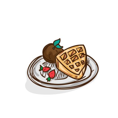 Gözleme dondurma gıda nesne çizim