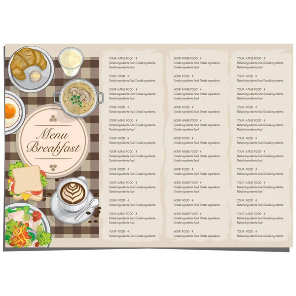 Menu jedzenie restauracja szablon projekt strony rysunek graficzny. — Wektor stockowy