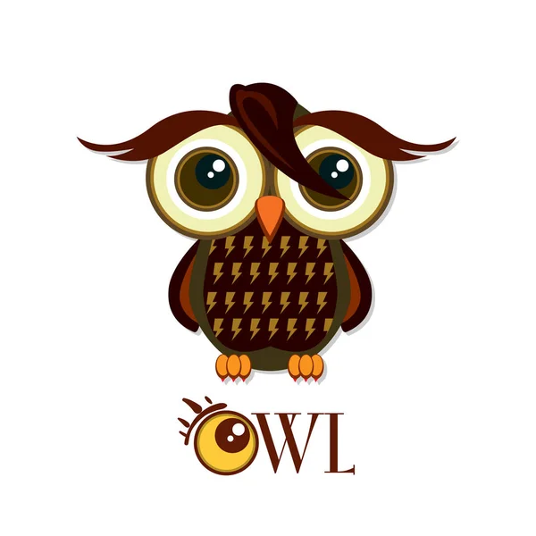 stock vector owl graphic cartoon character