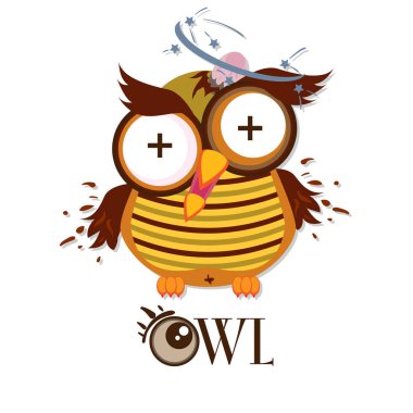 baykuş grafik çizgi film karakteri