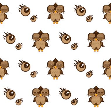 desen baykuş grafik çizgi film karakteri