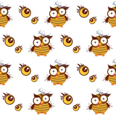 desen baykuş grafik çizgi film karakteri