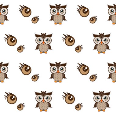 desen baykuş grafik çizgi film karakteri