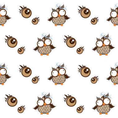 desen baykuş grafik çizgi film karakteri