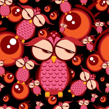 desen baykuş grafik çizgi film karakteri