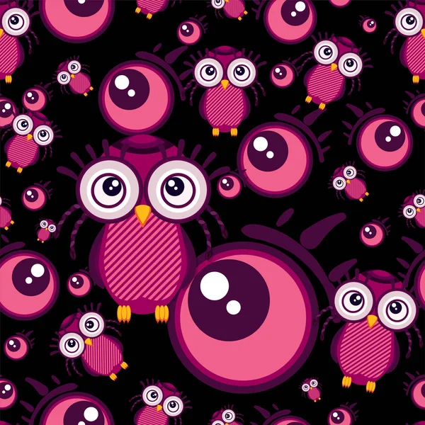 Motif hibou personnage de dessin animé graphique — Image vectorielle