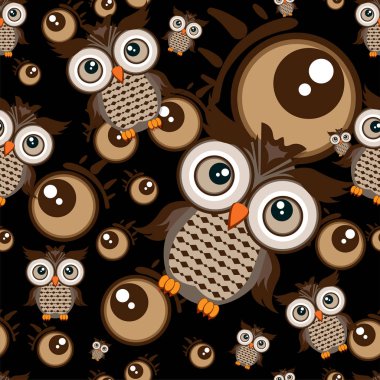 desen baykuş grafik çizgi film karakteri