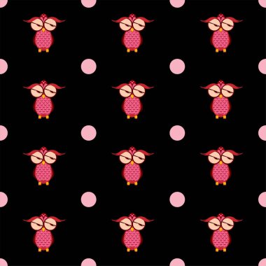 desen baykuş grafik çizgi film karakteri